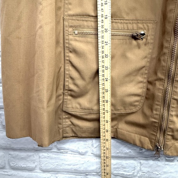 Vtg Men's London Fog Khaki Coat Size 44 Long Sherpa Lined Safari Casual Jacket - Picture 10 of 16